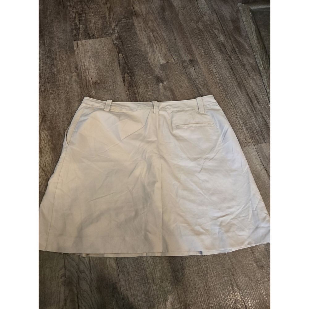 Izod Golf Womens Classic Skort‎ Size 12 Tan Activewear Pleats Front  Stretch - Picture 5 of 5